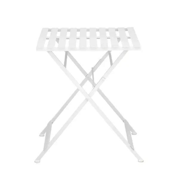 3pc Metal Patio Bistro Set - White - Olivia & May