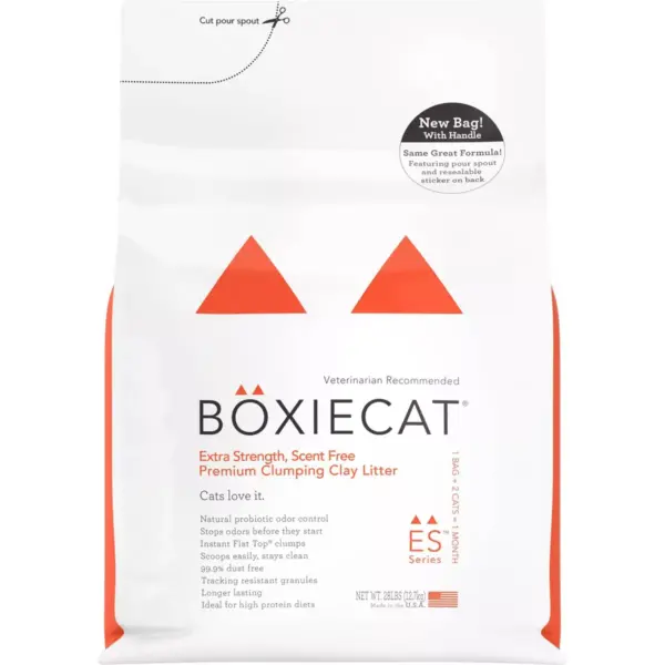 Boxiecat Extra Strength Scent-Free Premium Clumping Litter - 28lbs