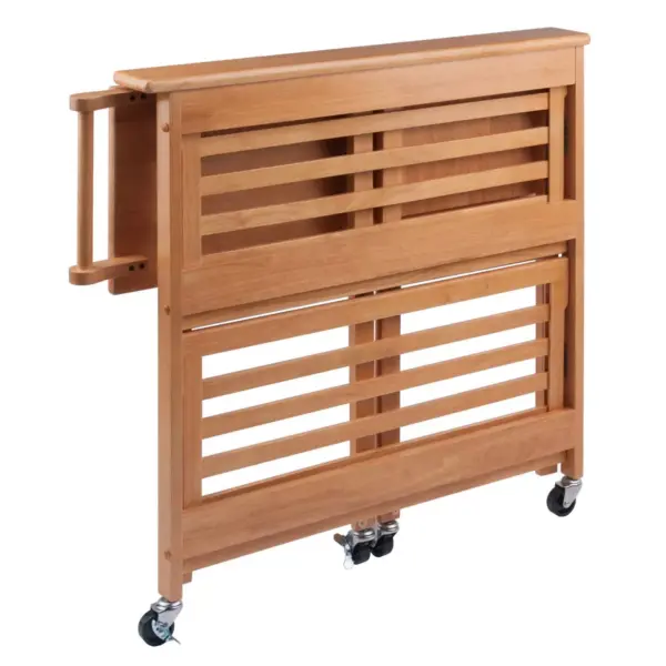 Foldable Cart Wood/Light Oak - Winsome