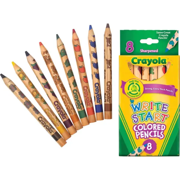 Crayola Colored Pencils Hexagon Shape 5.3mm Tip 8/ST Assorted 684108