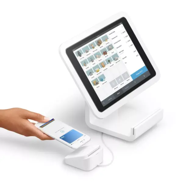 Square Stand for Contactless Chip Reader & Dock - White