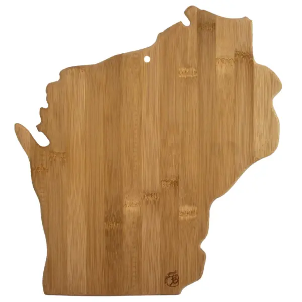 Totally Bamboo Wisconsin State Cutting Board 13" x 12"