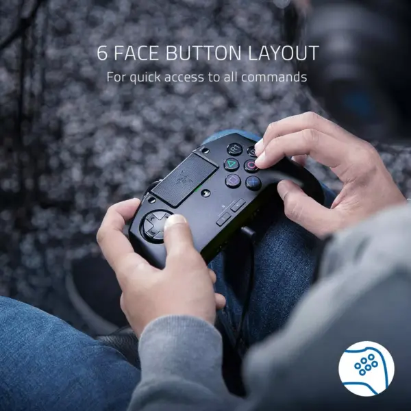 Razer Raion Fightpad for PS4 - 6 face button layout - Mechanical switch buttons