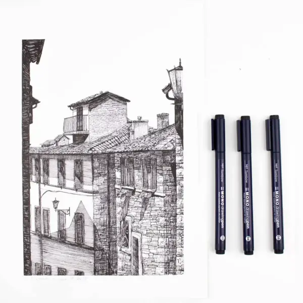 3ct Pen Set MONO Drawing Black