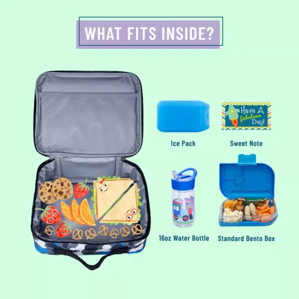 Wildkin Camouflage Lunch Box - Blue