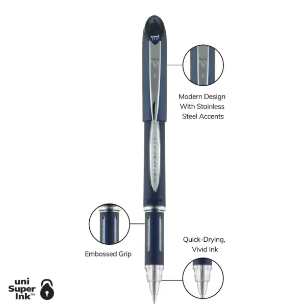 uni-ball JETSTREAM Rollerball Pen Fine Point Black Ink 598870