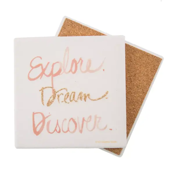 4pk Ceramic Explore Dream Discover Coasters - Thirstystone