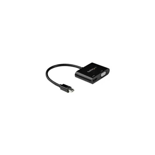 StarTech.com Mini DisplayPort to HDMI VGA Adapter - 4K 60Hz - Thunderbolt 2 - Mini DP Monitor Adapter - mDP to HDMI VGA (MDP2VGAHD20)