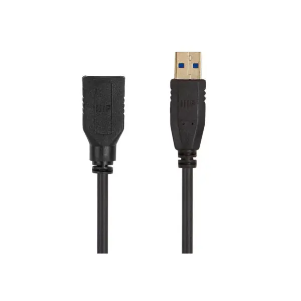 Monoprice USB 3.0 Type-A to Type-A Female Extension Cable - 6ft, Black, 32AWG, TPE Jacket, Compatible with Mouse, Printer, USB Keyboard, Flash Drive