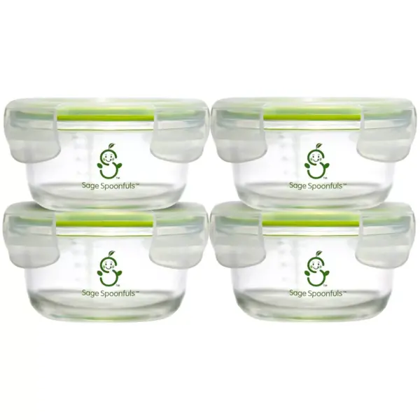 Sage Spoonfuls Tough Glass Bowls 4pk Durable Baby Food Storage Container - Clear - 7oz