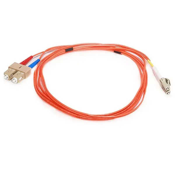 Monoprice Fiber Optic Cable - 2 Meter - Orange | LC to SC OM1, 62.5/125 Type, Multi Mode, Duplex