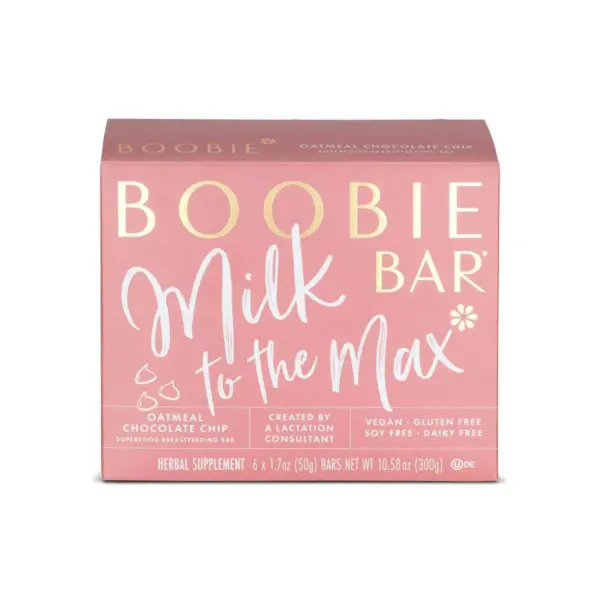 Boobie Bar Superfood Breastfeeding Bar Oatmeal Chocolate Chip - 1.7oz 6ct