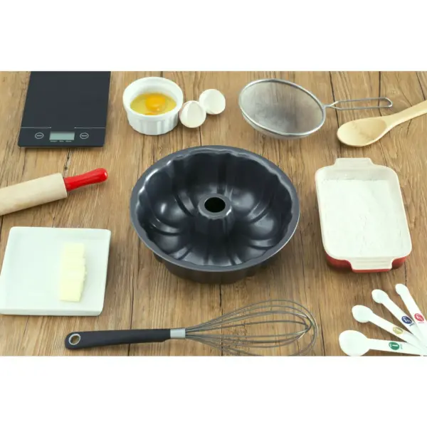 Home Basics Fluted Non-Stick Cake Pan