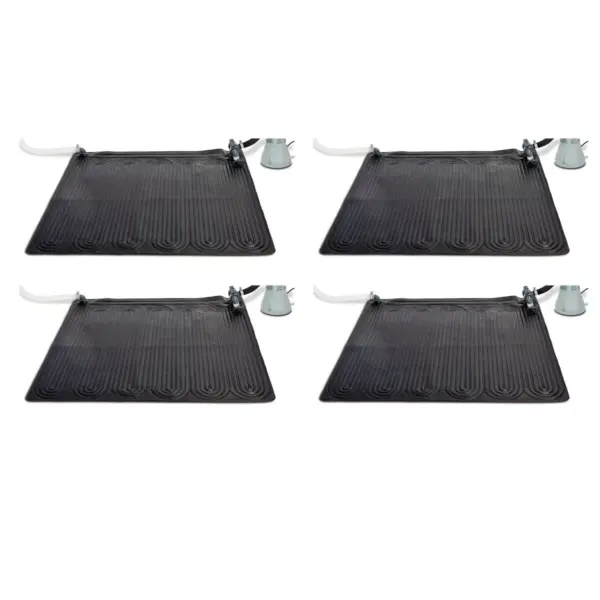 Intex Solar Mat Above Ground Swimming Pool Water Heater, Black (4 Pack)