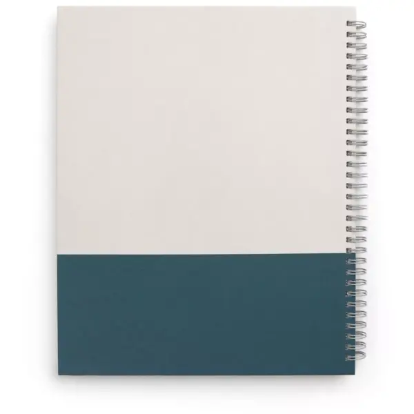 TRU RED Large Hard Cover Ruled Notebook, Gray/Teal TR55738