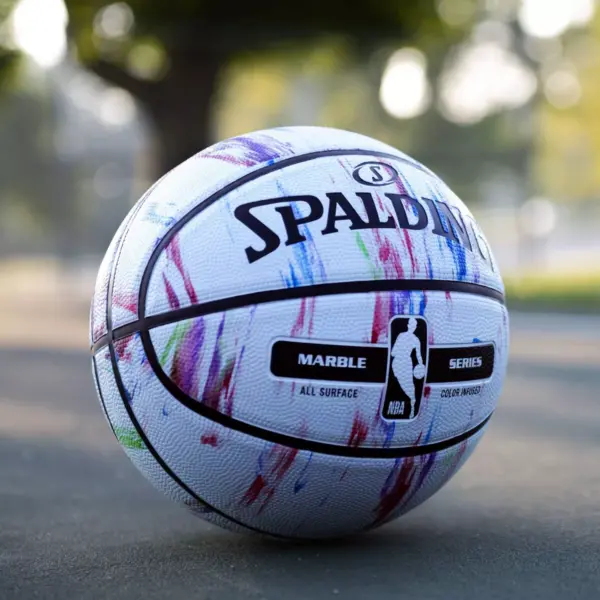 Spalding Marble 29.5" Basketball - White