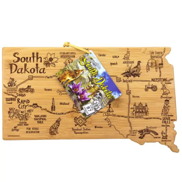 Totally Bamboo Destination South Dakota Serving and Cutting Board