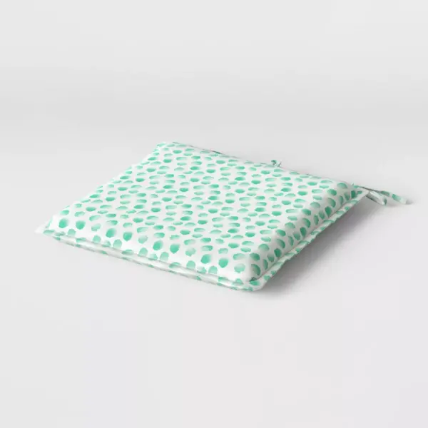 19" x 19" Cushion Seat Pad DuraSeason Fabric™ Aqua Dots - Opalhouse™