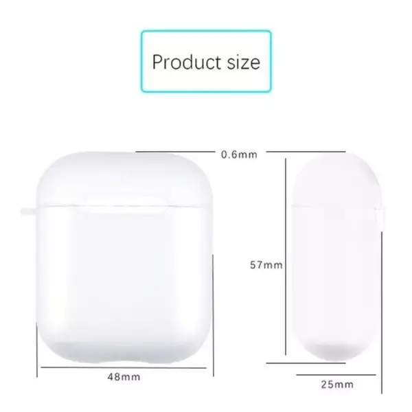 Insten Protective Case with Carabiner Clip Compatible With Apple AirPods 1/2, Clear