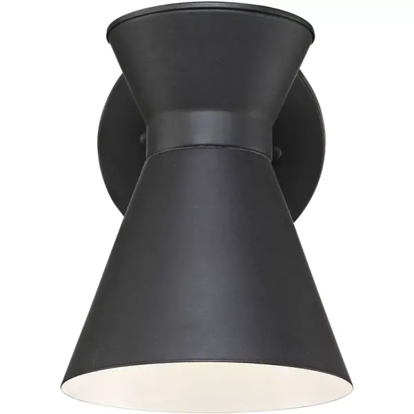 John Timberland Modern Outdoor Wall Light Fixture LED Black Steel 8" Swivel Head for Exterior House Porch Patio Deck