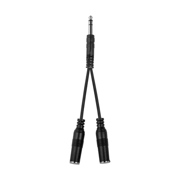 Livewire Essential Headphone Splitter 1/4" TRS to 1/4" TRS Female Black 6 in.