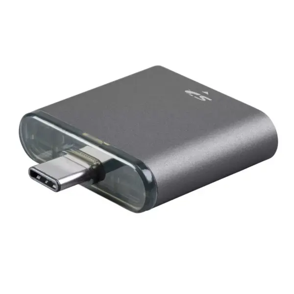 Monoprice USB Type-C to SD 4.0 Card Reader - Silver, Supports Both The UHS-I And UHS-II Ultra-High Bus Speeds