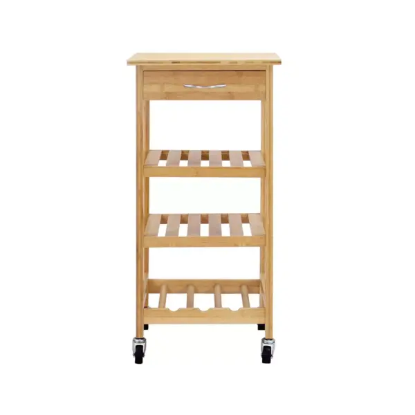 Oceanstar Bamboo Kitchen Trolley