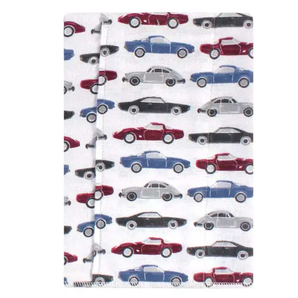 Hudson Baby Infant Boy Cotton Flannel Burp Cloths 7pk, Vintage Cars, One Size