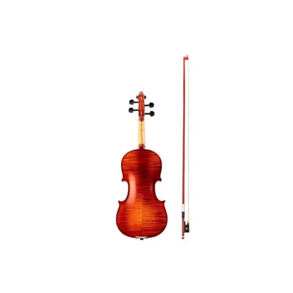 Monoprice 4/4 Flamed Maple Violin with Music Stand, Violin Stand, Case, Bow, and Rosin - Stage Right Sonata