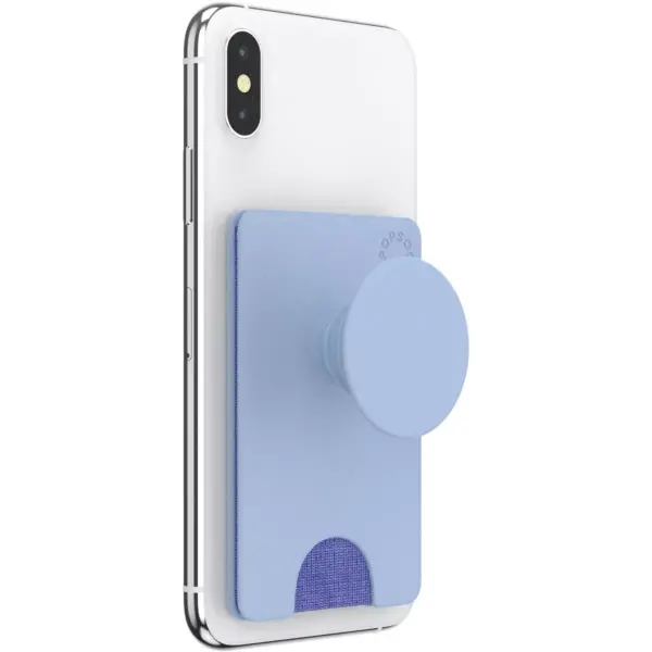 PopSockets PopWallet + (with PopGrip Cell Phone Grip & Stand) - Cornflower Blue