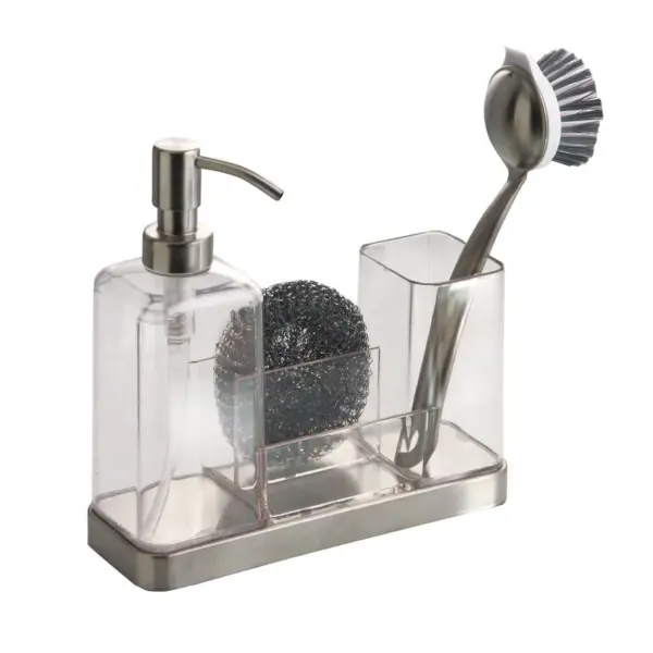 iDESIGN Forma 2 Soap & Brush Caddy Clear