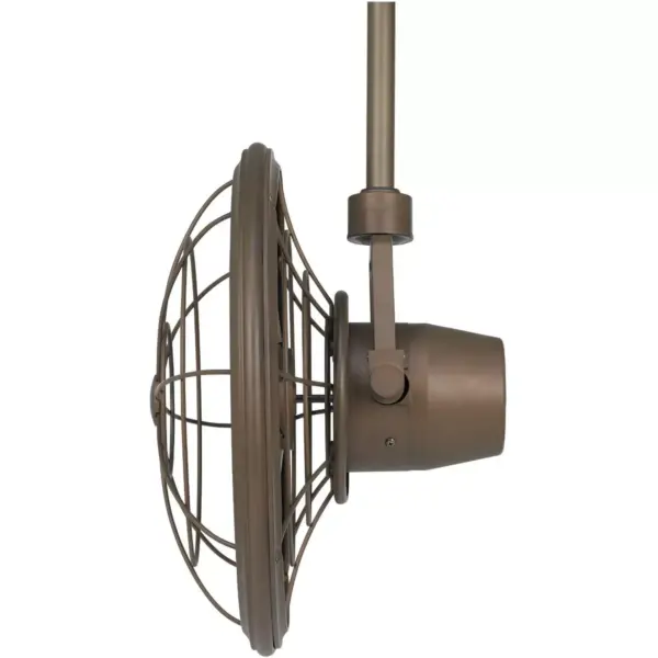 18" Casa Vieja Mission Outdoor Ceiling Fan with Wall Control Mounted Adjustable Oil Rubbed Bronze Cage Damp Rated for Patio Porch