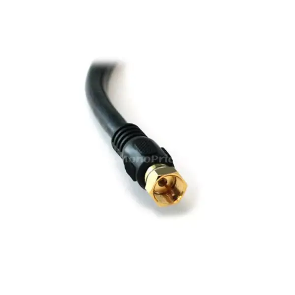 Monoprice Video Cable - 6 Feet - Black | RG6 Quad Shield CL2 Coaxial Cable with F Type Connector