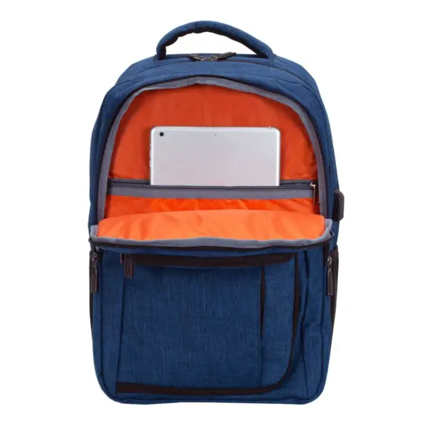 Rockland 18.5'' Slim Pro USB Laptop Backpack - Blue