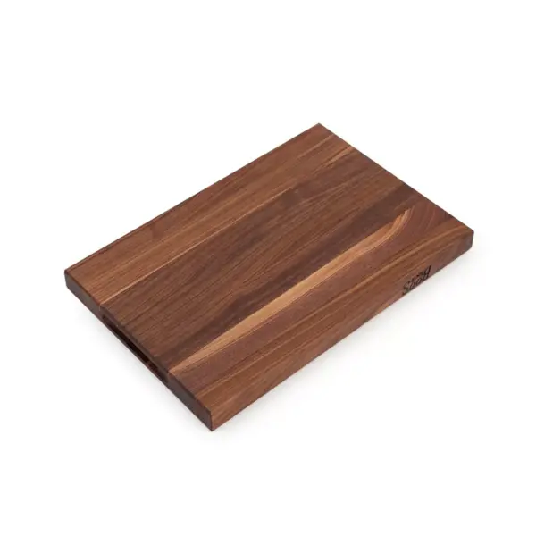 John Boos Reversible 18 Inch Wide 1.5 Inch Thick BBQ Barbecue Carving Cutting Board with Deep Juice Groove, 12 x 18 x 1.5 Inches, Walnut