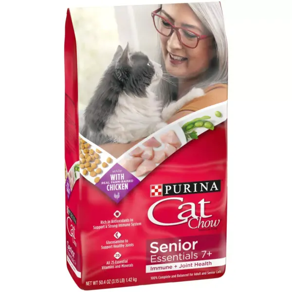 Cat Chow Senior Dry Cat Food - 3.15lbs