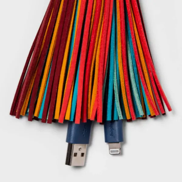 heyday™ 12" Lightning to USB-A Keychain Cable - Night Blue