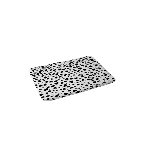 Rebecca Allen Dalmatian Memory Foam Bath Mat Black/White - Deny Designs