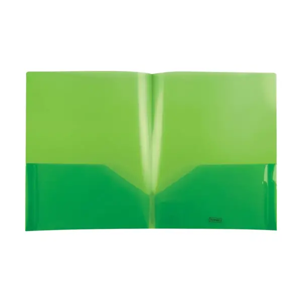 Staples Report Cover with 2 Pockets Plastic Green 26383 Each (26383)