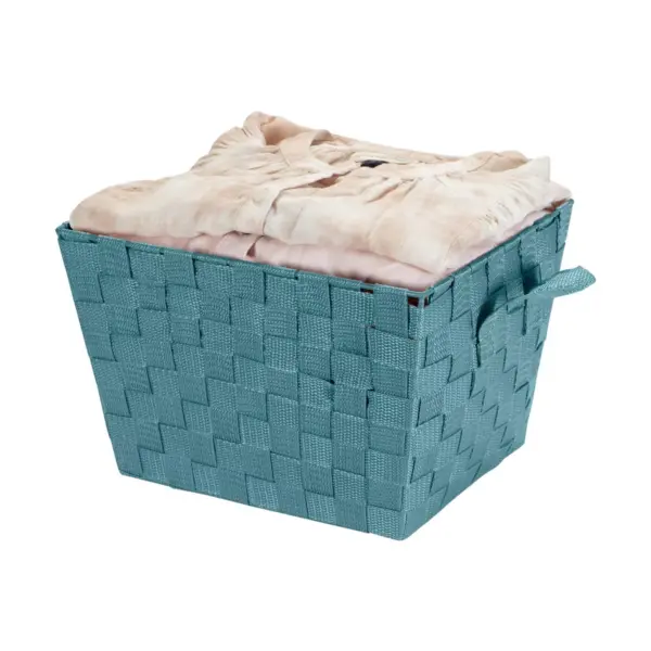 Simplify Small 10" Woven Storage Bin Navy