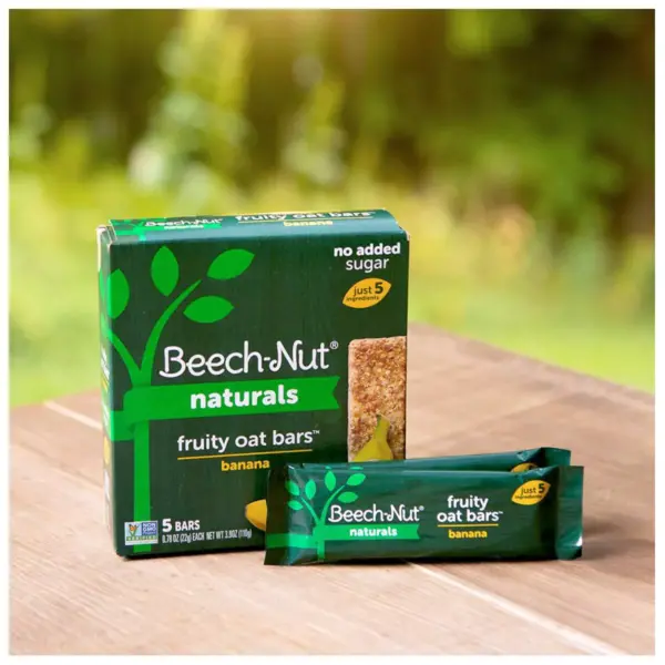 Beech-Nut Toddler Snack Banana Fruity Oat Bars - 15ct