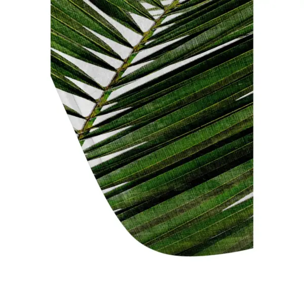 Orara Studio Palm Leaf Memory Foam Bath Mat Green - Deny Designs