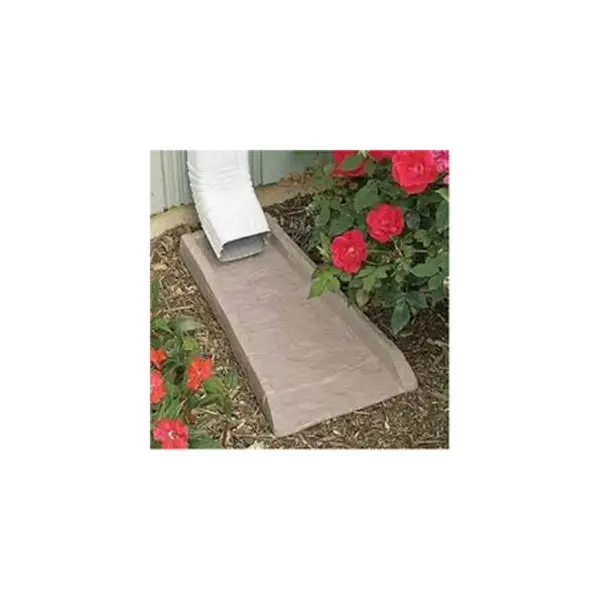 Suncast Decorative Rain Gutter Downspout Garden Splash Block, Taupe (20 Pack)