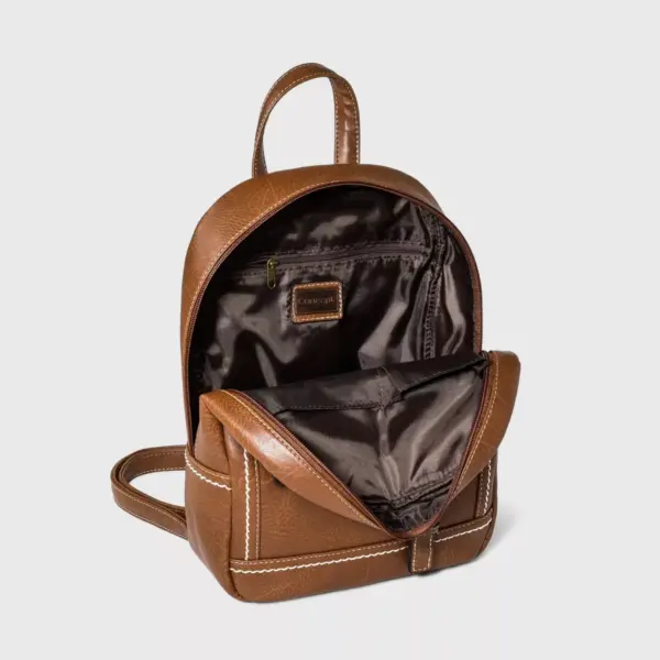 Concept Zip Closure Backpack - Brown