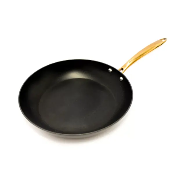 BergHOFF Ouro Black Hard Anodized 3Pc Fry Pan Set, Rose Gold Handles