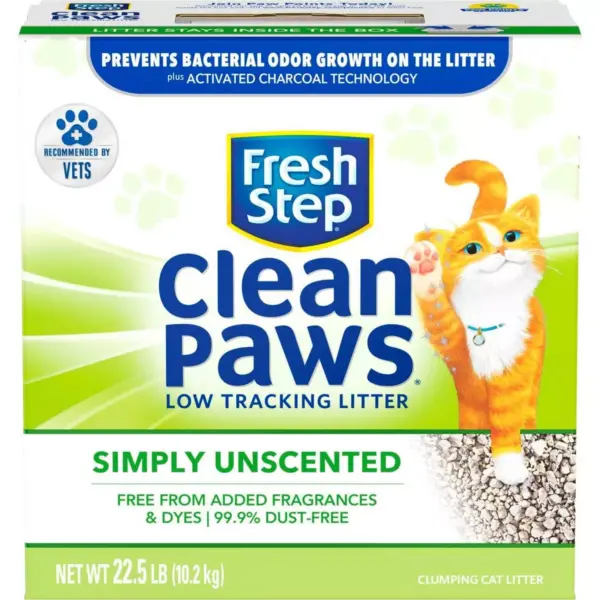 Fresh Step - Clean Paws Unscented Clumping Cat Litter - 22.5lb