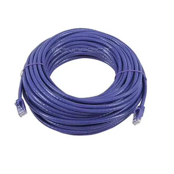 Monoprice Cat6 Ethernet Patch Cable - 75 Feet - Purple | Network Internet Cord - RJ45, Stranded, 550Mhz, UTP, Pure Bare Copper Wire, 24AWG - Flexboot