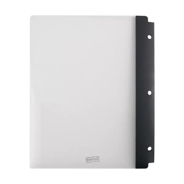 Staples 2 Pocket Poly Folder Frosted Black 920331