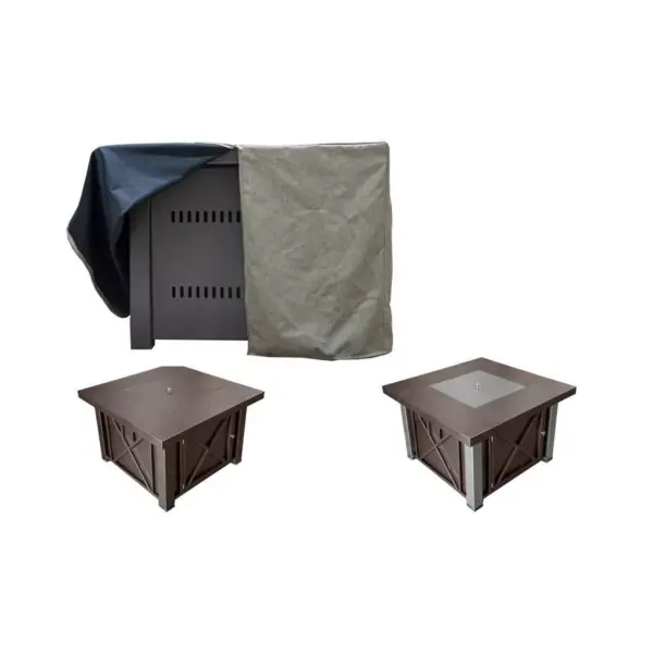 Square Fire Pit Commercial Cover - Tan - AZ Patio Heaters