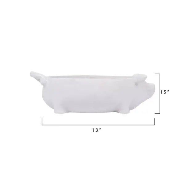 3R Studios 12.5in Ceramic Bowl - White